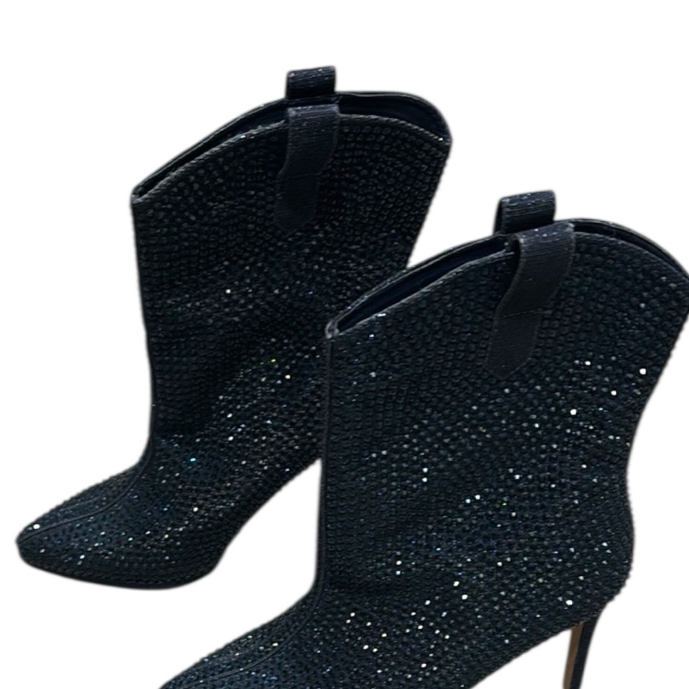 Jessica Simpson Vianne Blue Crystal Heeled Boots